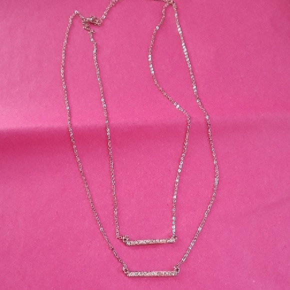 Jewelry - Elegant Silver Necklace with Crystal Accents
